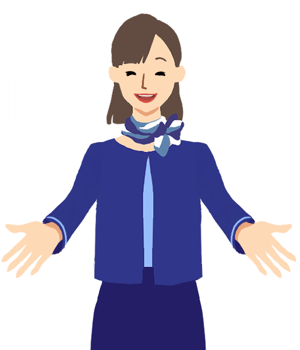ナビキャラ：歓迎ポーズ