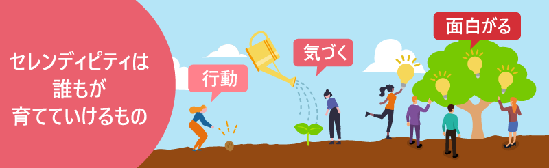 偶然に気づける毎日へ向かうまとめのイメージ